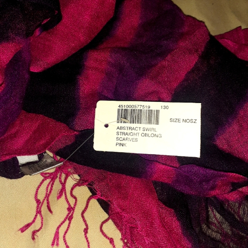 Abstract Swirl Pink Scarf